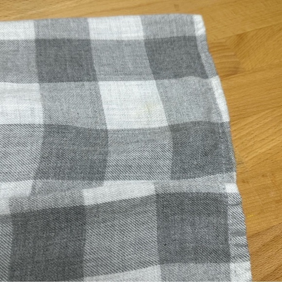 Bella Dahl Women’s Flannel Lace Up Neck Long Sleeve Tunic Heather Gray Tartan M - Picture 7 of 8